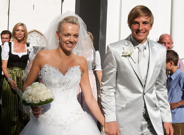 Benjamin Karl und Nina Grissmann bei der Hochzeit 2011. Foto (c) Brunner (dolomitenstadt.at)
