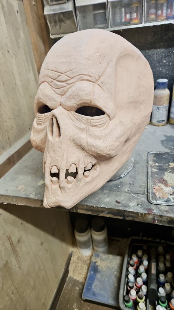 Krampuslarve nach der Grundierung