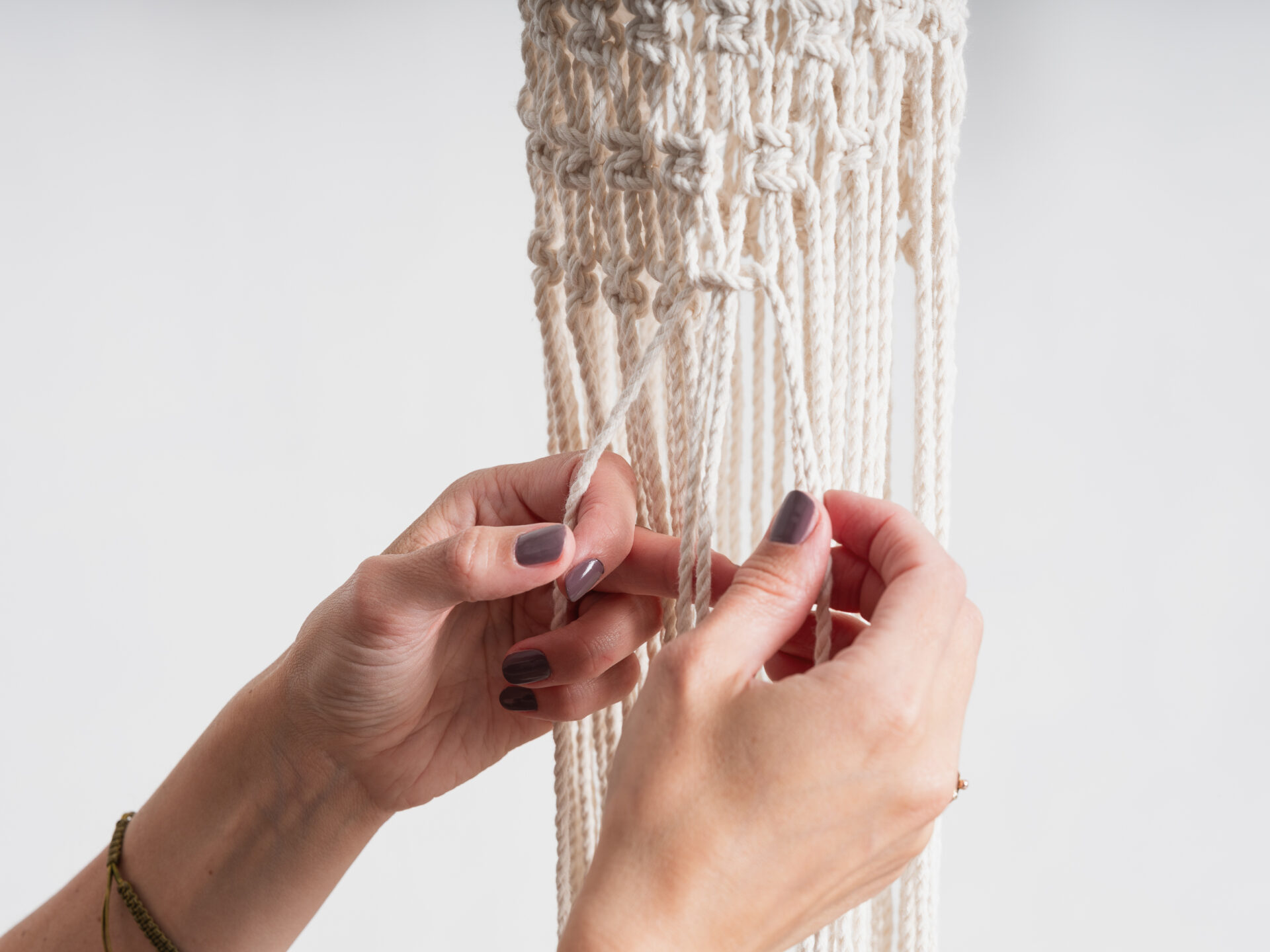 Makramee Knüpfkunst Blütezeit Handwerk Handarbeit