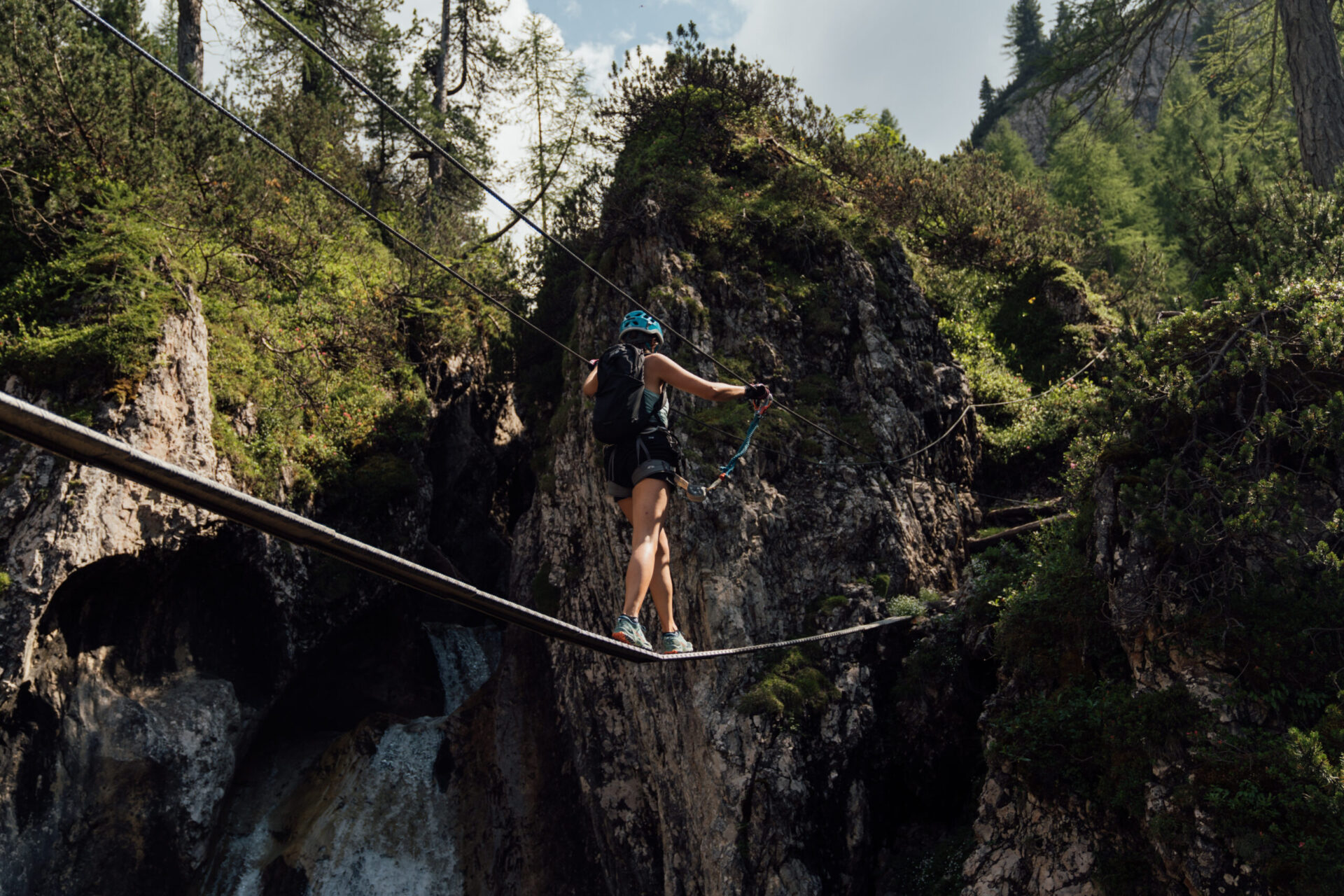 Der Klettersteig „Verborgene Welt“
