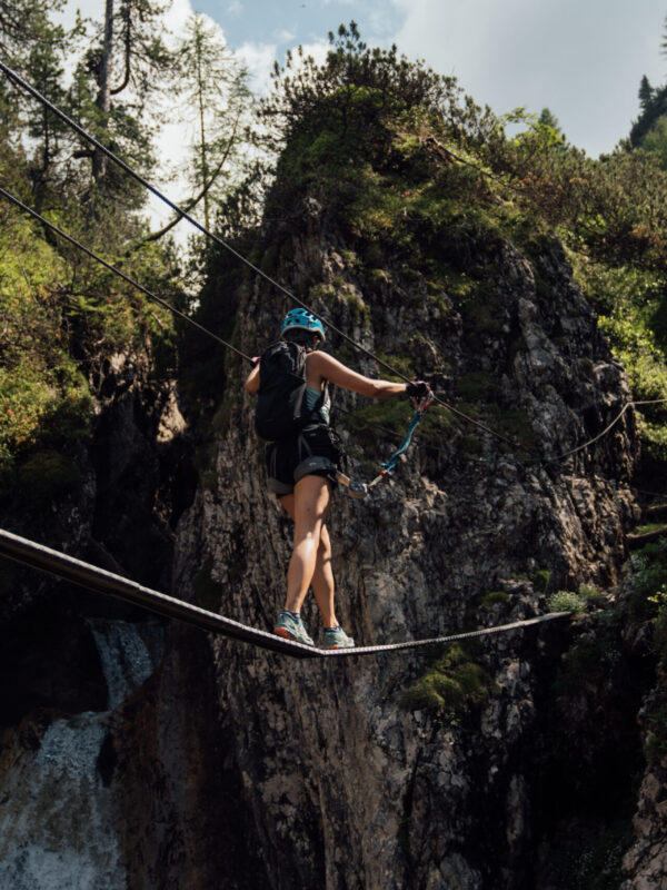 Der Klettersteig „Verborgene Welt“