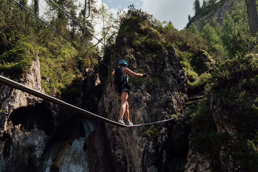 Der Klettersteig „Verborgene Welt“