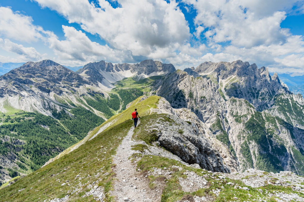 Bergpanorama der Lienzer Dolomiten nach Madonnen Klettersteig
