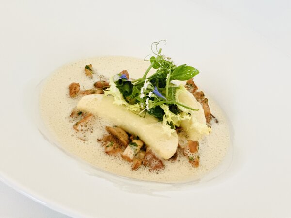 Eierschwammerl-Kartoffel Tascherl