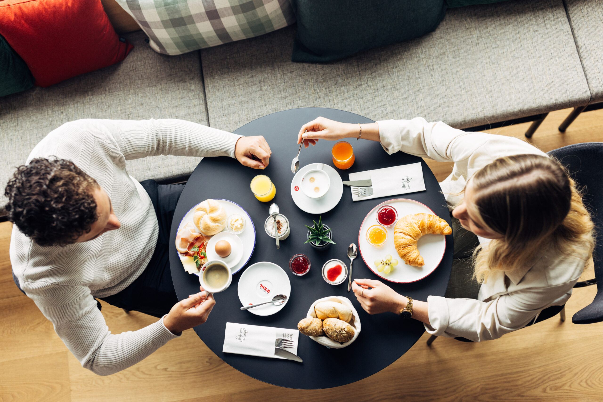 Das individuelle Frühstück im Hotel.