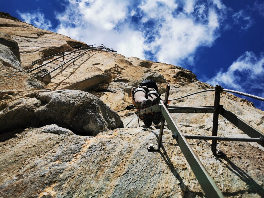 Leitern Rote Säule Klettersteig