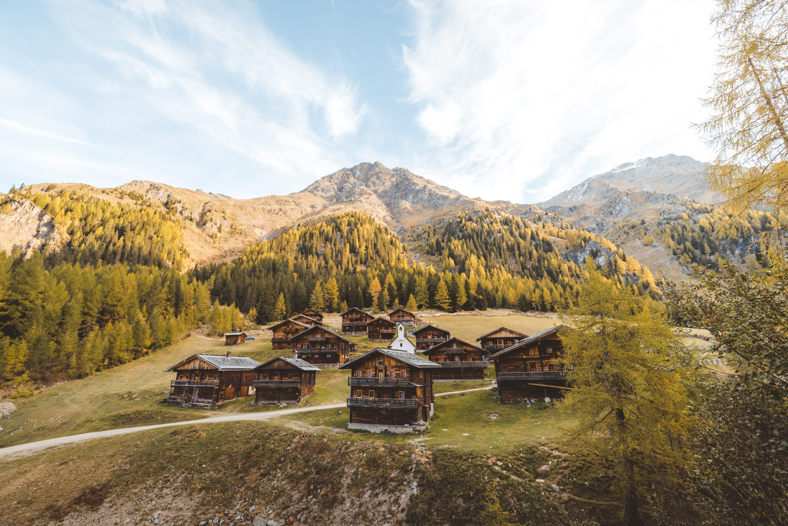 Die Oberstalleralm im Herbst.