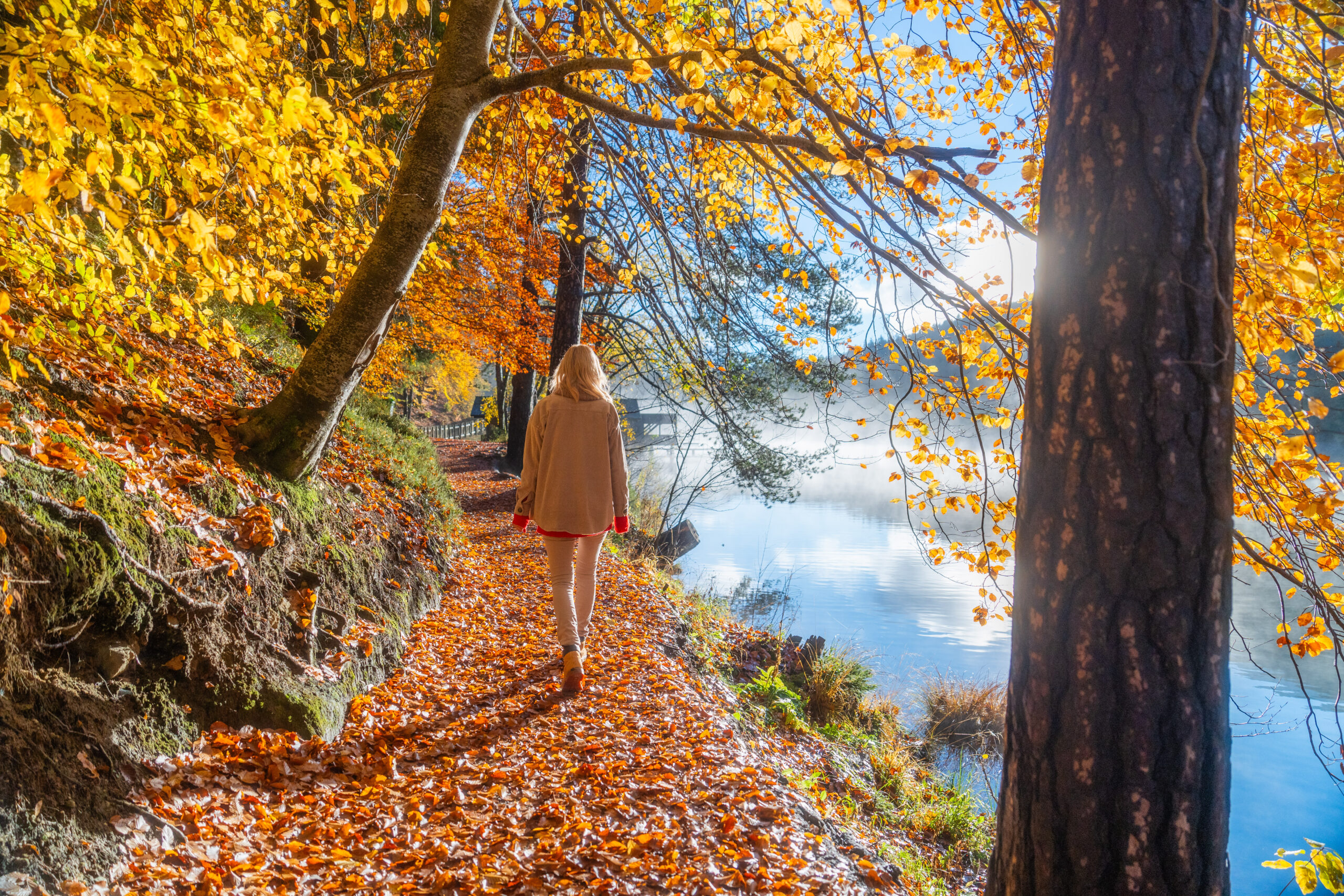 Spaziergang um den herbstlichen Tristachersee.